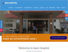 Tablet Screenshot of apexhospitalvaranasi.com